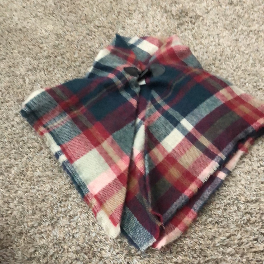 Girls fall flannel pullover/scarf